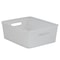 Simplify Storage Bin, Plastic, White, 13.7 in H, 11.4 in W, 13.7 in L 25168-WHT-2PK - alternate 1